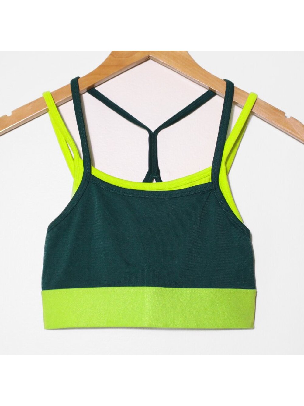 Fabletics Poppy Seamless Sports Bra II Neon Lime / Green XS